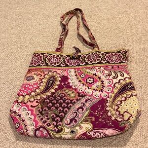 Vera Bradley Paisley Patterned Pink and Purple Women's Bag